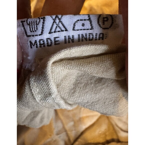 Vtg 70s CREEM Dress Hippie Boho Viscose Maxi Farmhouse Cottage core Tie Elephant - Picture 10 of 16